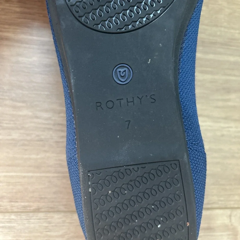 Rothy's The Flats in Blue Holiday Licorice Women's Size 7‎